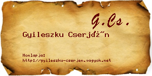 Gyileszku Cserjén névjegykártya